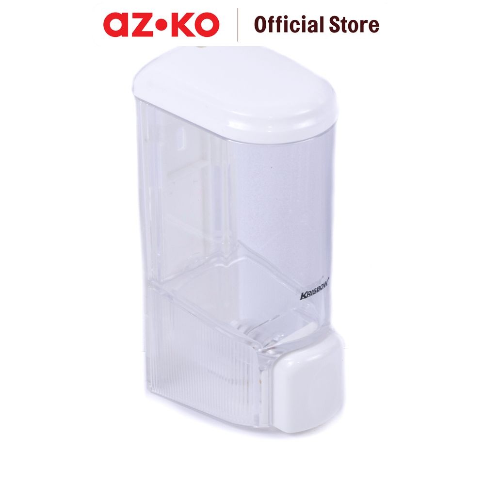 AZKO Krisbow 200 ml Dispenser Sabun Cair - Putih Liquid Soap Container Tabung Tempat Sabun Serbaguna