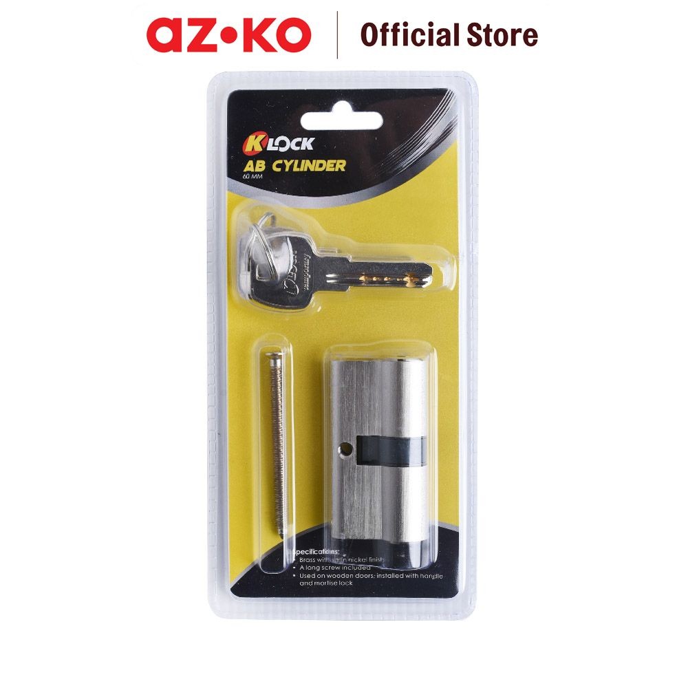 AZKO K-Lock 6 cm Kunci Pintu Silinder Dengan Komputerisasi - Silver Double Cylinder Lock Door Lock A