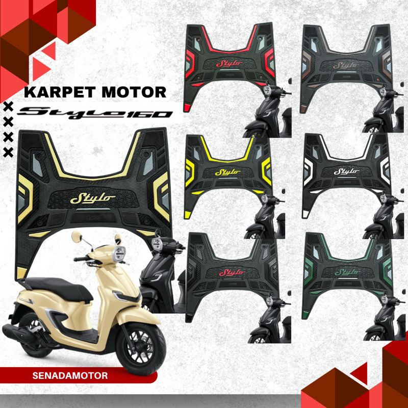 Karpet Motor Honda Stylo 160 Anti Licin / Aksesoris Motor Stylo 160