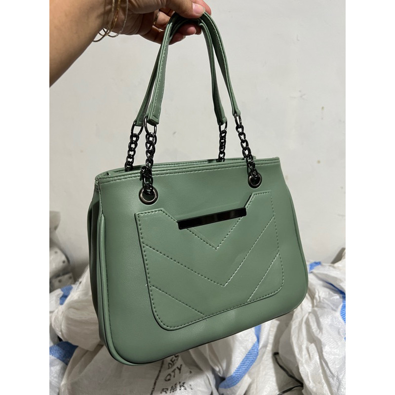 KEIKO BAGS Tas tote bag wanita 2 Ruang kantong behel uk 25x18cm bisa cod
