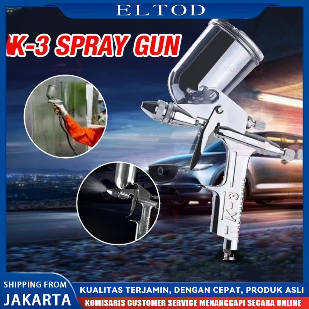 Spray Gun Auarita Gravity K3 Nozzle 0.5mm Semprotan Cat Airbrush