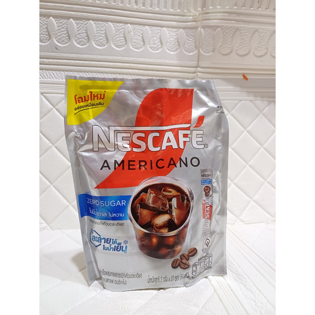 

READY NESCAFE AMERICANO ZERO SUGAR/IMPORT THAILAND/27 STICK/HALAL