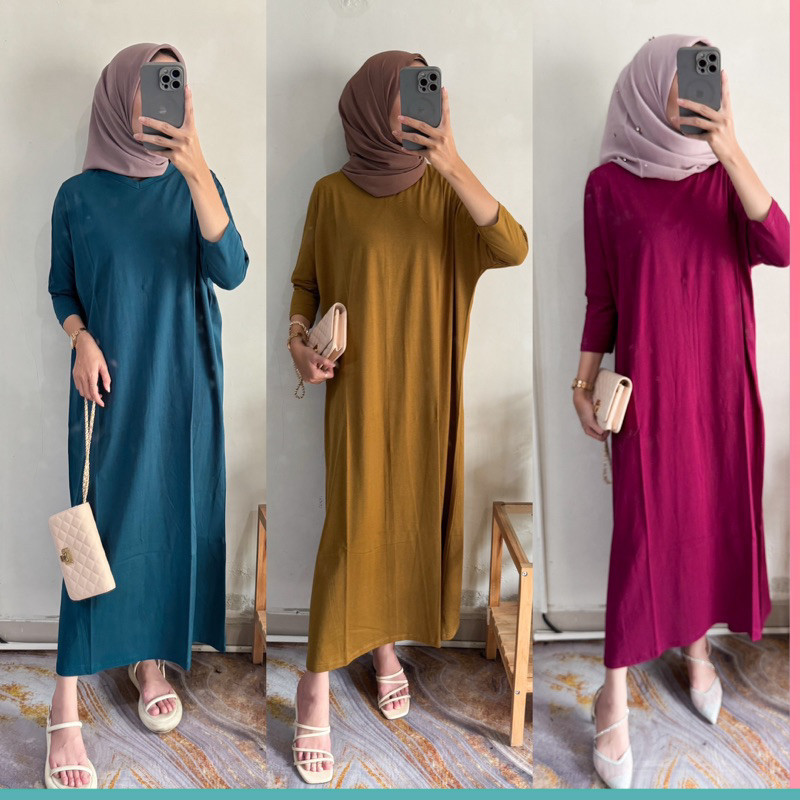 MIDI DRESS KAOS COMBED WANITA KEKINIAN