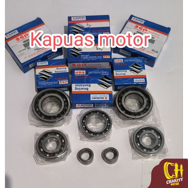 bearing mesin set kruk as rasio satria 2tak 2 tak hiu lumba lscm RK cool original sgp Suzuki