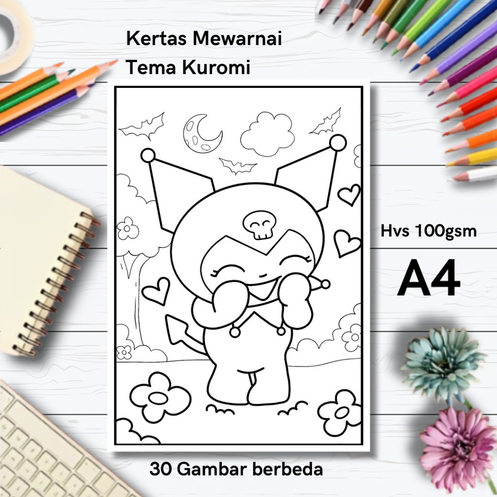 

30 Gambar Kertas mewarnai anak / Coloring / Sketa Tema Kuromiclaraa aurel