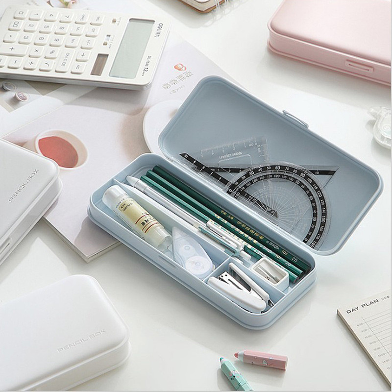 

Kawaii Pencil Case Waterproof Multifunction Macaron Color student Bag Markers Storage Stationery Office School Accessories