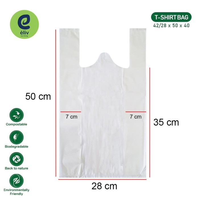 

Kantong Plastik Singkong Polos (Large) / Cassava Bag BIODEGRADABLE