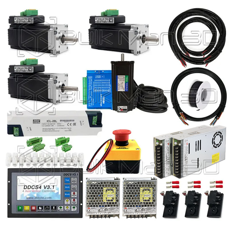 BulkMan3D DDCS4 V3.1 Off-Line Controller Bundle with IHSV57 180W 3000rpm Servo Motors for OXMAN/ULTI