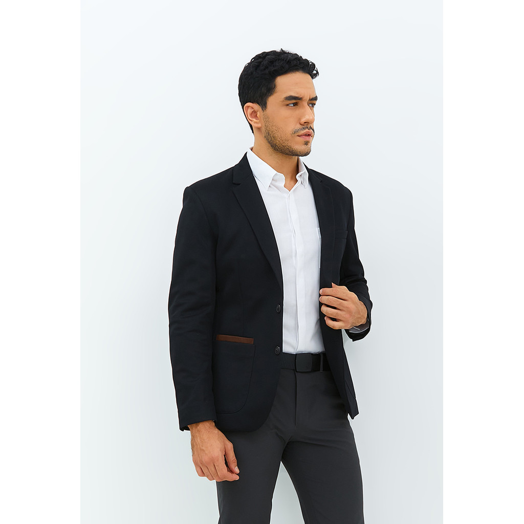 Jobb Julio-T2 Blazer Pria Slim Fit Hitam