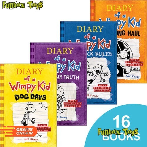 (MOF) Diary of a Wimpy Kid Box Set Complete set of 16 books Children Book