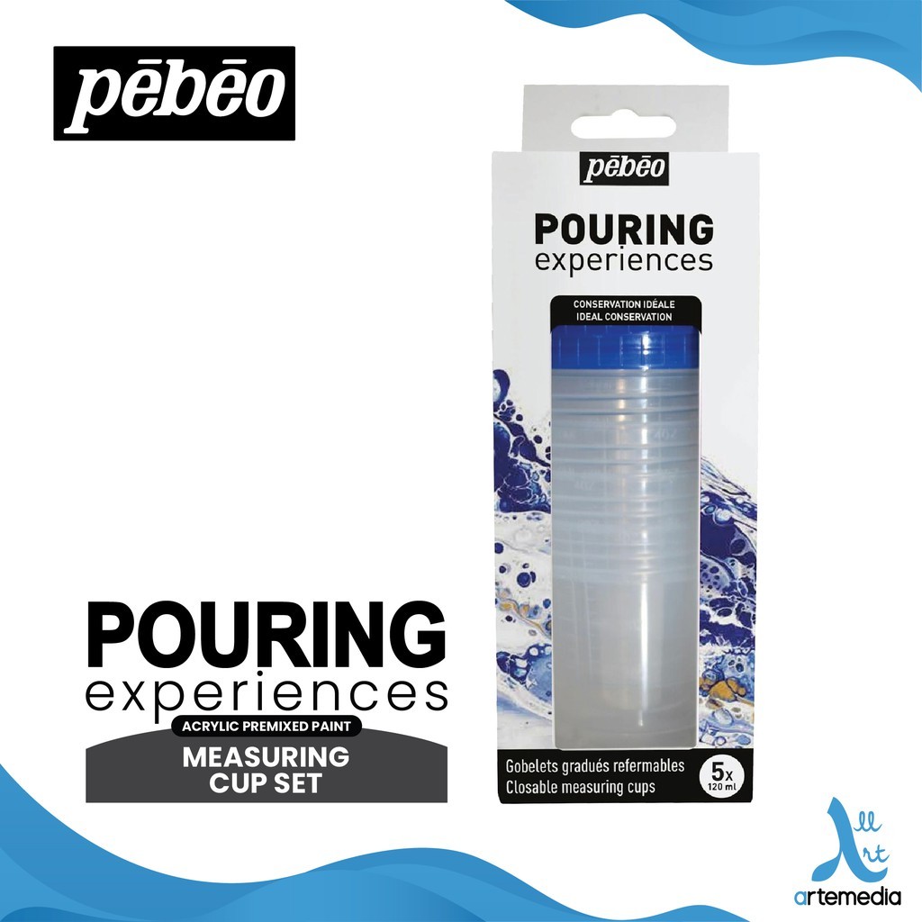 

Gramedia Surabaya - Pebeo Pouring Experiences Measuring Cup Art Set