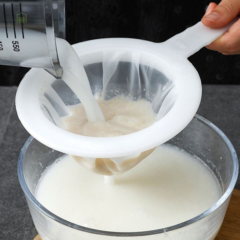 

Saringan Susu Kedelai Teh Penyaring Jus Filter Jaring Halus 100 Mesh Kain Nilon Premium Gagang hottome