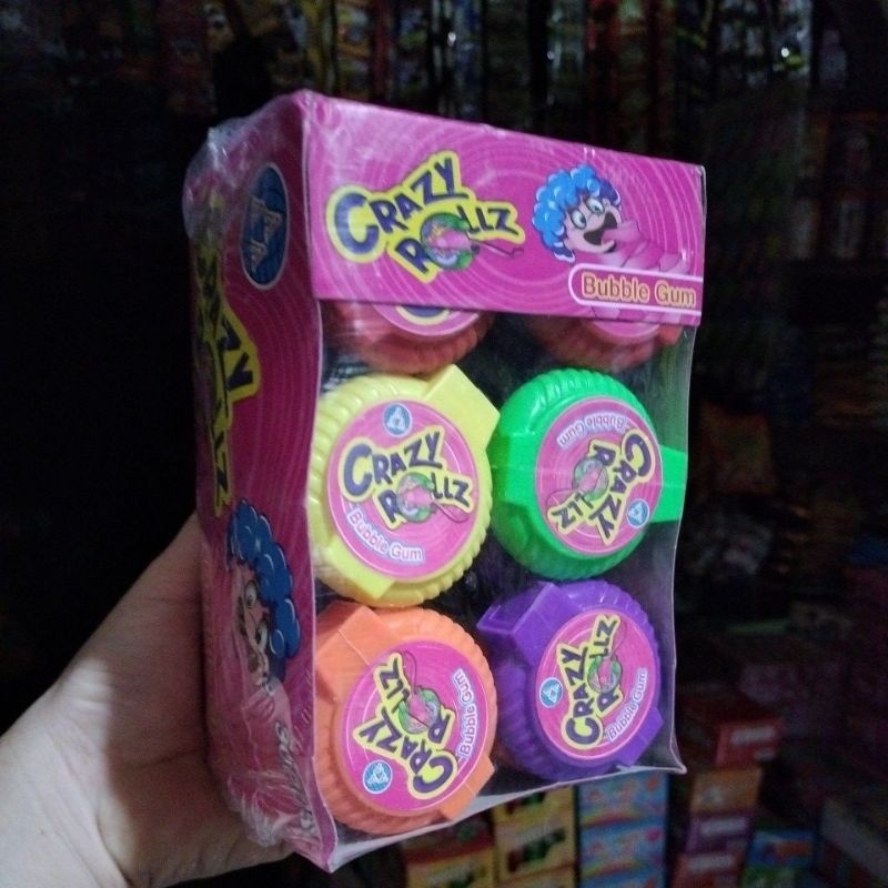 

CRAZY ROLLZ Bubble Gum harga 1 box isi 30pics