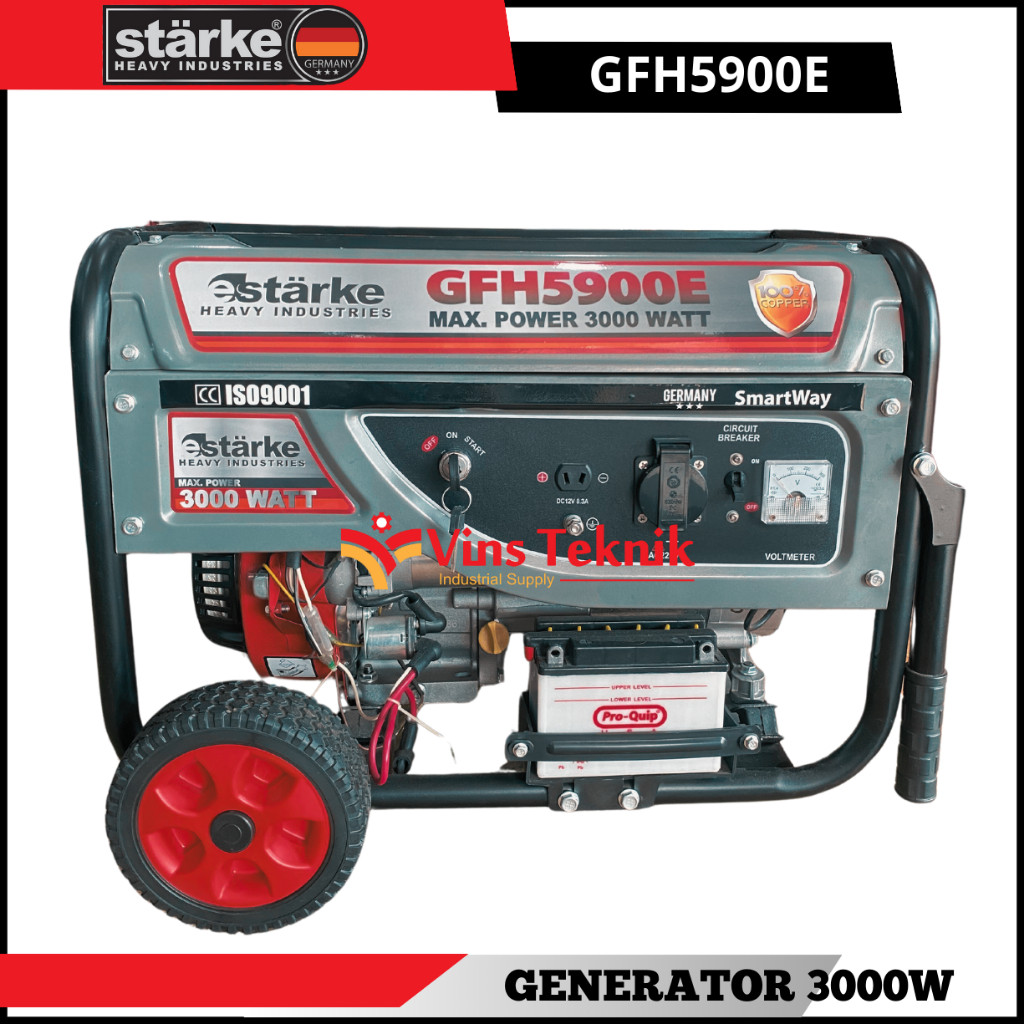 Mesin Genset Bensin 3000watt Generator Set GFH 5900 E STARKE GFH5900E