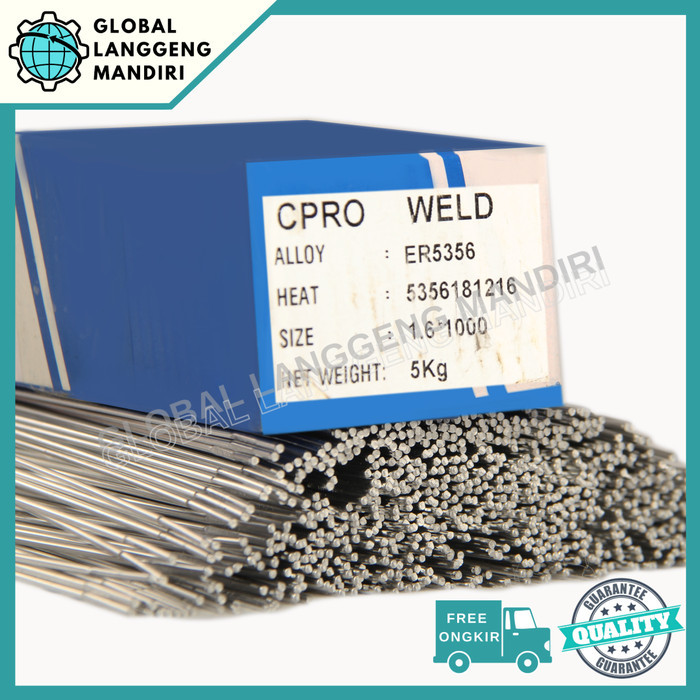 KAWAT LAS TIG ALUMINIUM ER 5356 1.6MM CPROWELD / FILLER 1.6 MM ER5356