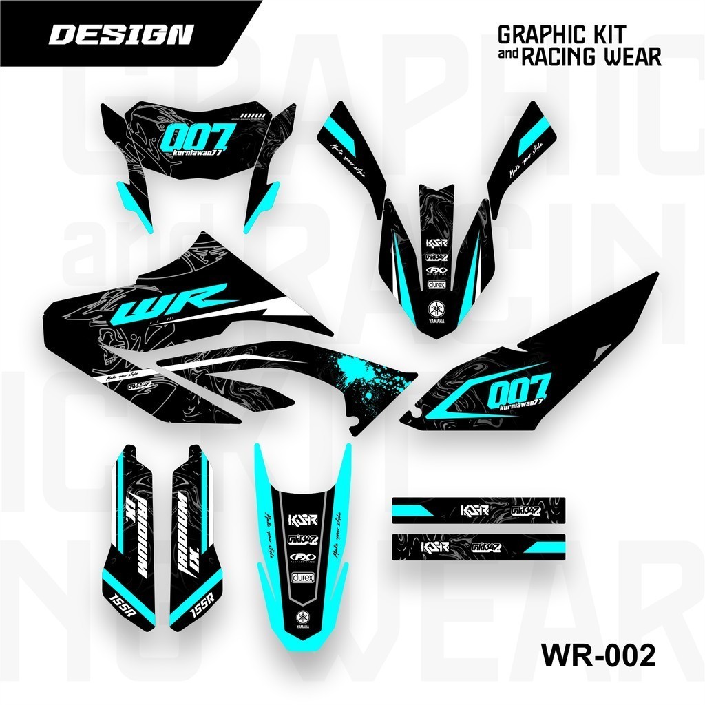 Decal WR Supermoto Aksesoris Stiker Decal Motor Yamaha WR 155 R Decal WR155 Full Body Variasi