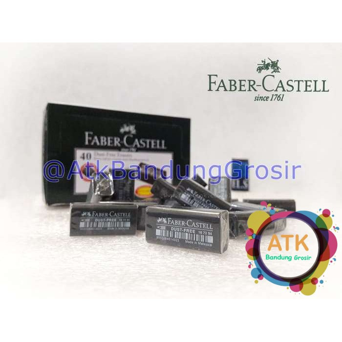 

Faber Castell Eraser Dust free 187299 Hitam Isi 30 Penghapus Anti Debu