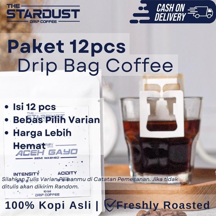 

PAKET 12pcs Kopi Drip bag - Harga Lebih Hemat! - Bebas Pilih Varian! Coffee tanpa Gula kopi bubuk asli kadokopi Susu - Paket 12pcs