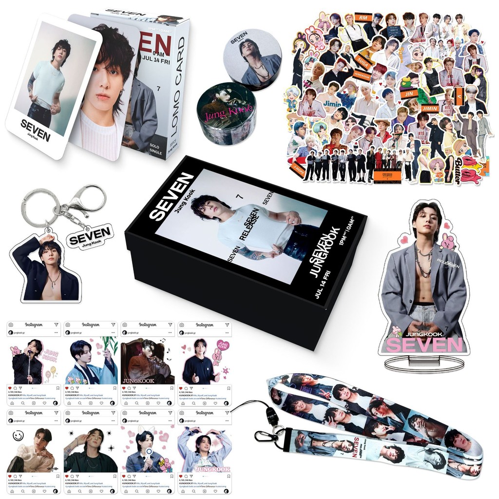 

Korean Entertainment Youth League JUNGKOOK JIMIN Peripheral Lanyard Sticker Gift Box Sticker Peripheral Support Gifts