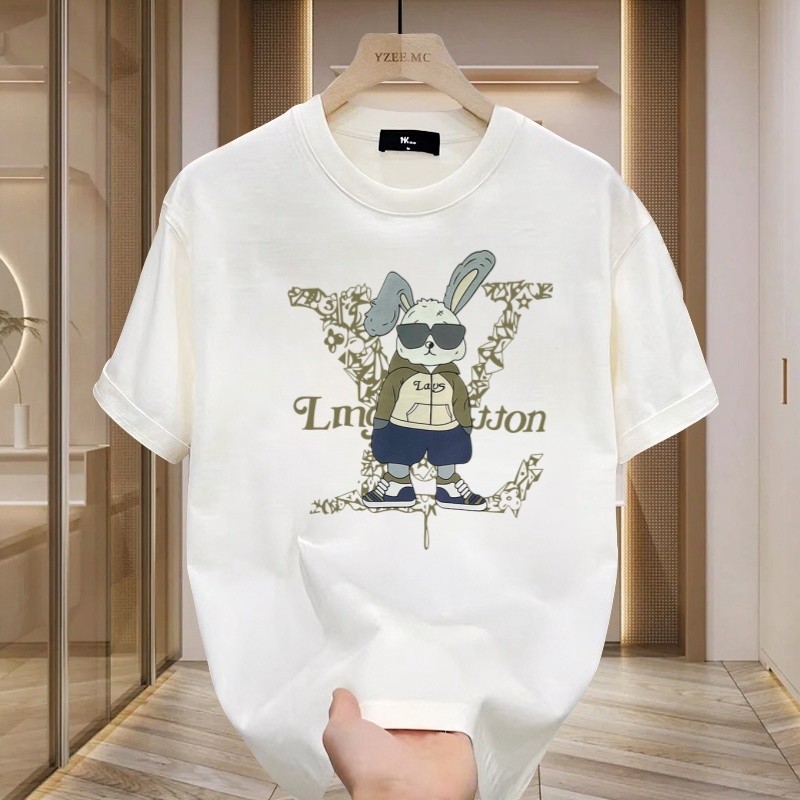 【100% Cotton】kaos LV Louis Vuitton Kaos Couple Oversize 100% Original - Kaos Distro Pria Wanita Unis