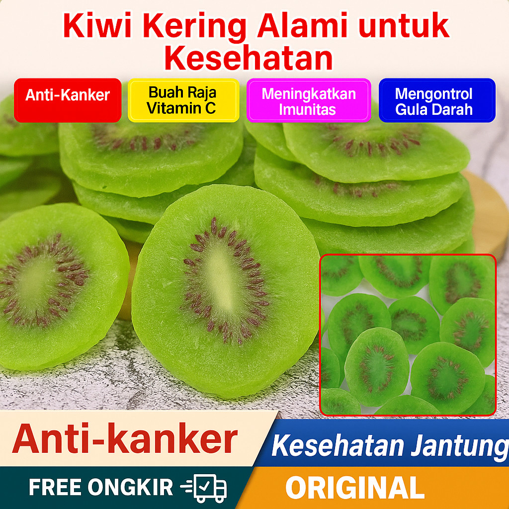 

✨【COD+Beli 1 Gratis 2 】Buah Kiwi Kering Alami/Rasa Manis Alami/250g/Premium Snack Fruit/Tanpa Pengawet/Buah Kering Favorit/Pencegahan Kanker/Sumber Vitamin C/Kaya Serat/Camilan Sehat dan Lezat