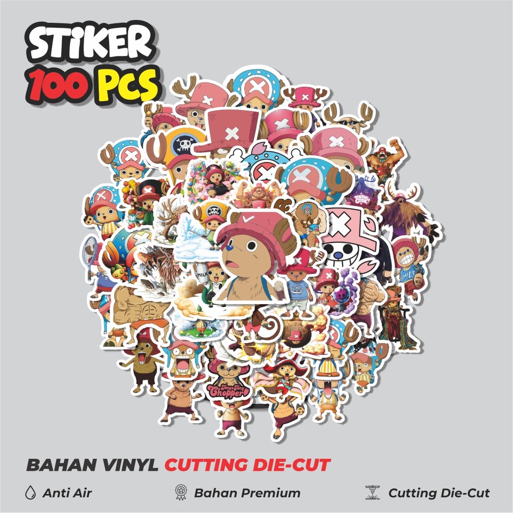 

Terbaru! 50 pcs Stiker Anime Kartun Tony Tony Chopper One Piece Dekorasi Lucu Kreatif untuk Notebook, Skateboard, HP