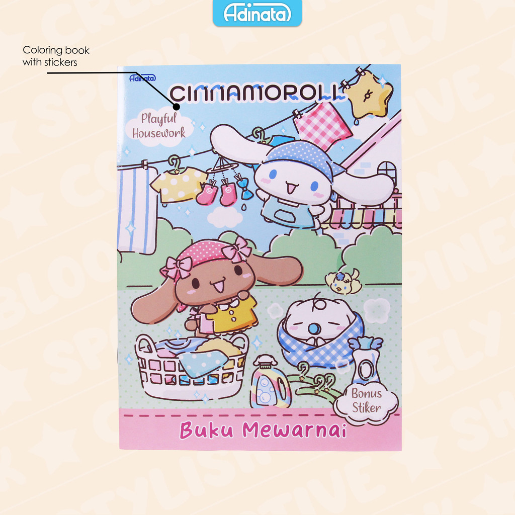 

Cinnamoroll Coloring Book L 2517-9823 / Buku Mewarnai / Buku Aktivitas anak / Adinata