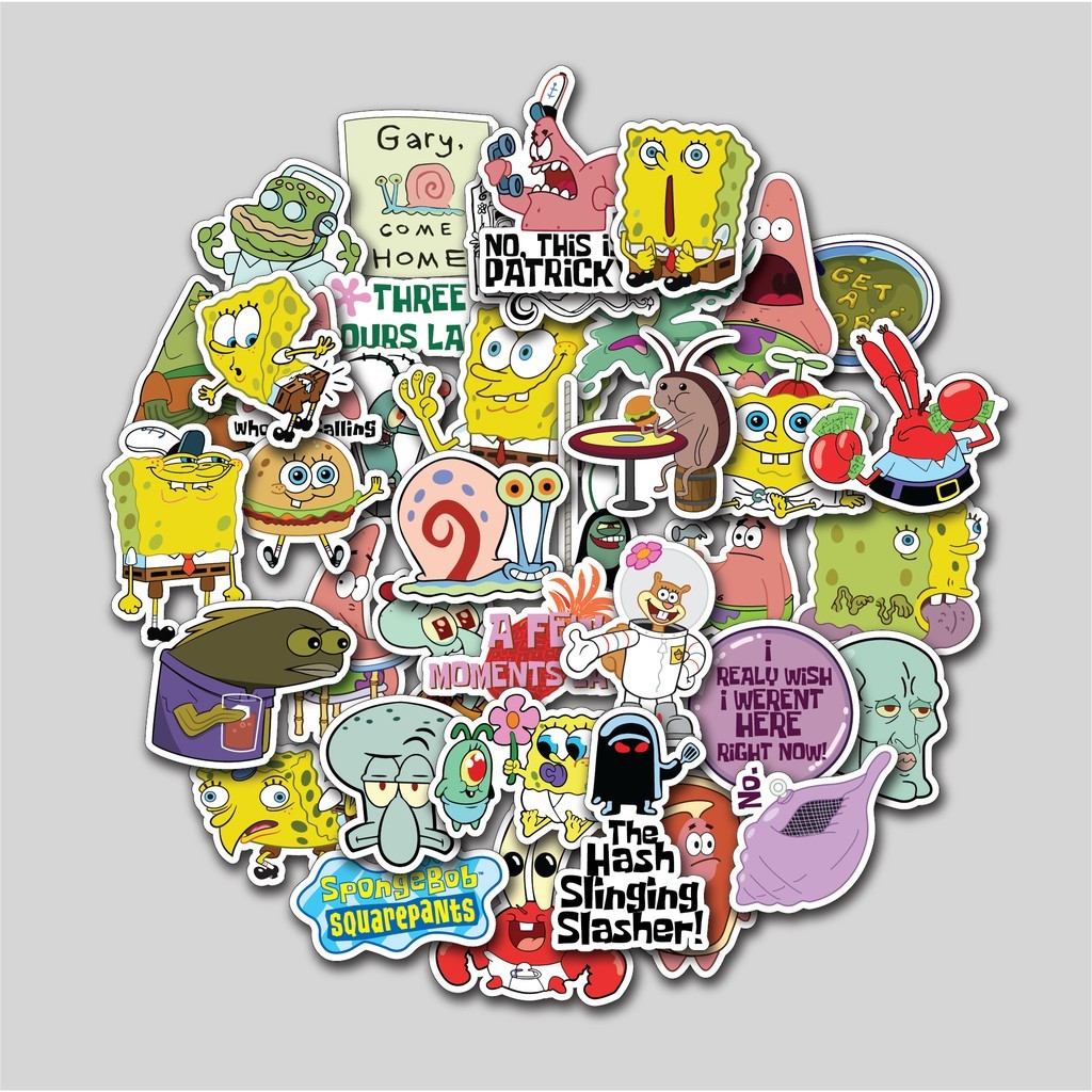 

STICKER PACK SPONGEBOB SQUAREPANTS | STICKER TUMBLER | STIKER LAPTOP KOPER HELM
