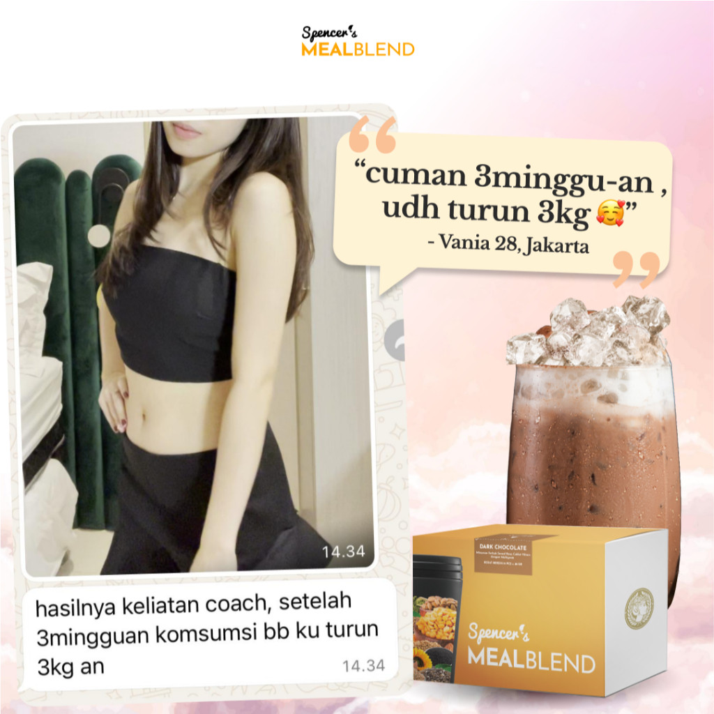 

Spencer's MealBlend - Makanan Pengganti untuk Diet dan Turun Berat Badan Alami Defisit Kalori