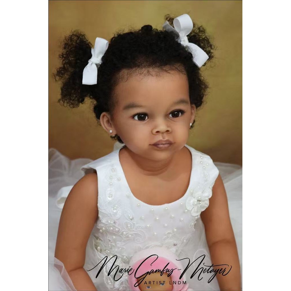 

FBBD Customzied Limited Supply 32inch Reborn Baby Meili Unpainted Dark /White Skin Kit DIY Part With Cloth Body