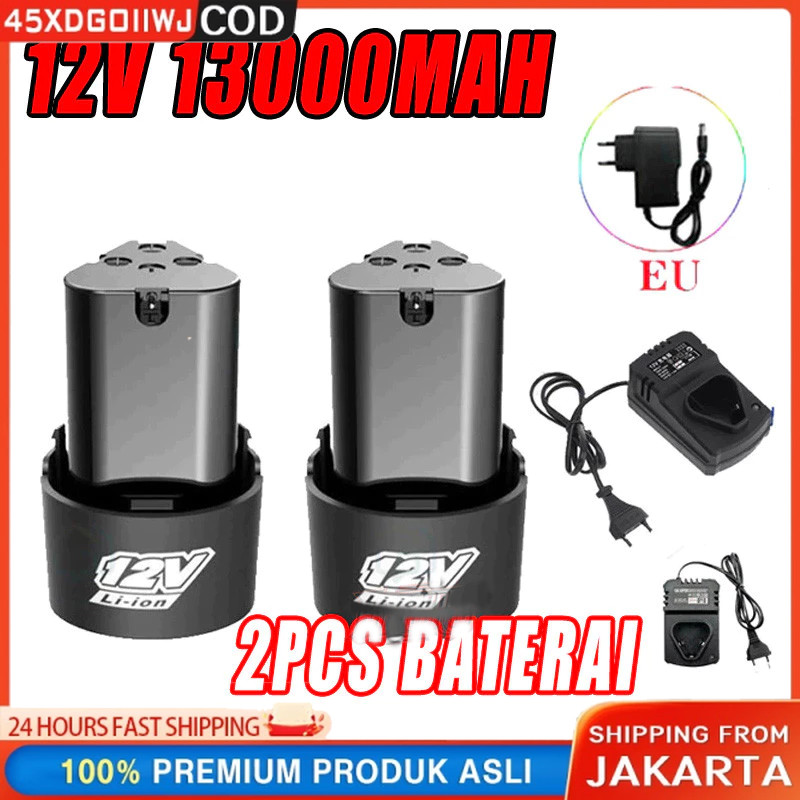 2PCS Baterai Lithium 12V Alat Listrik Baterai Aksesori Bor Tangan Baterai Untuk Xenon Ryu JLD 1300MA