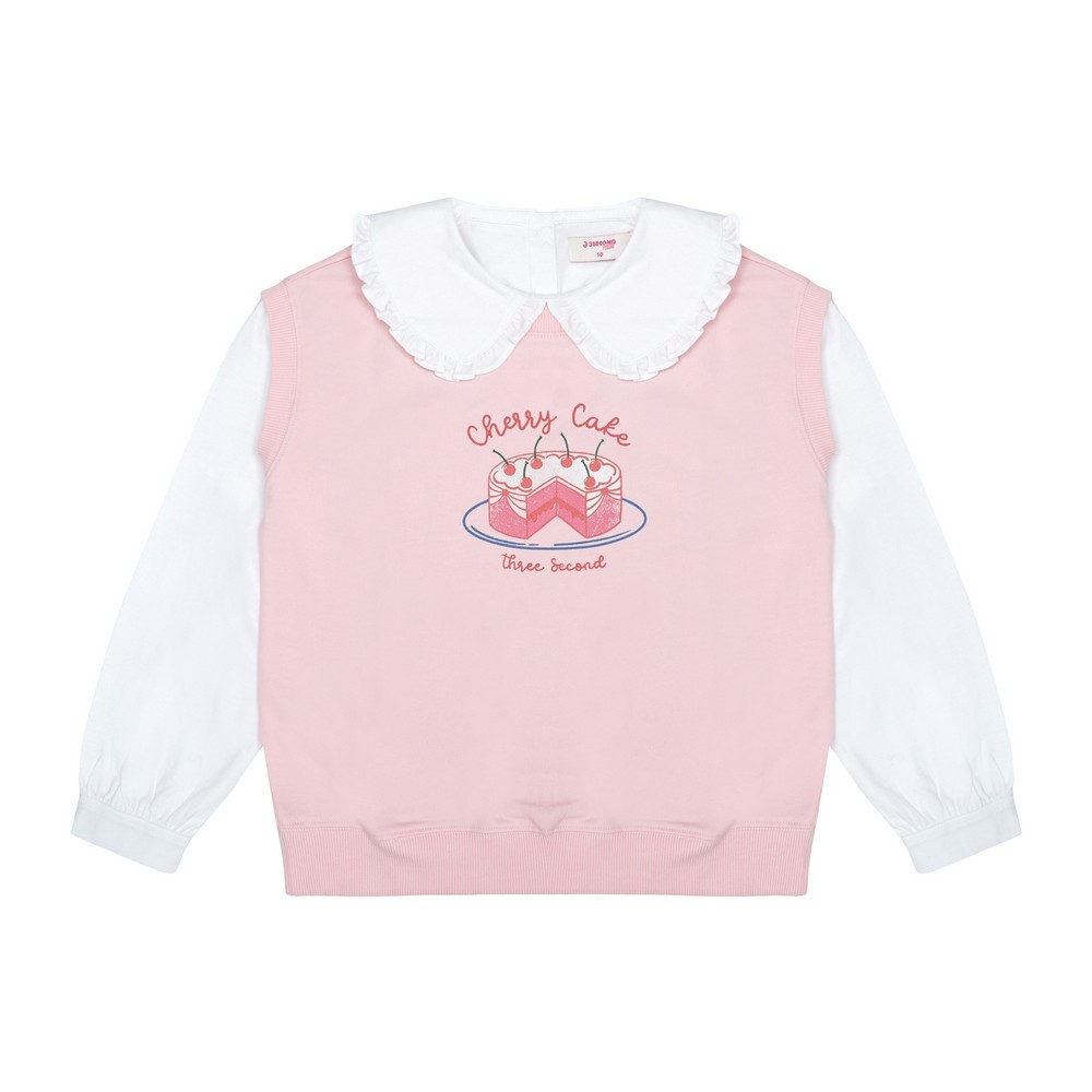 3Second Kids Jaket Anak Perempuan Crewneck Sweatshirt Baby Terry Xyn HP-CK010325