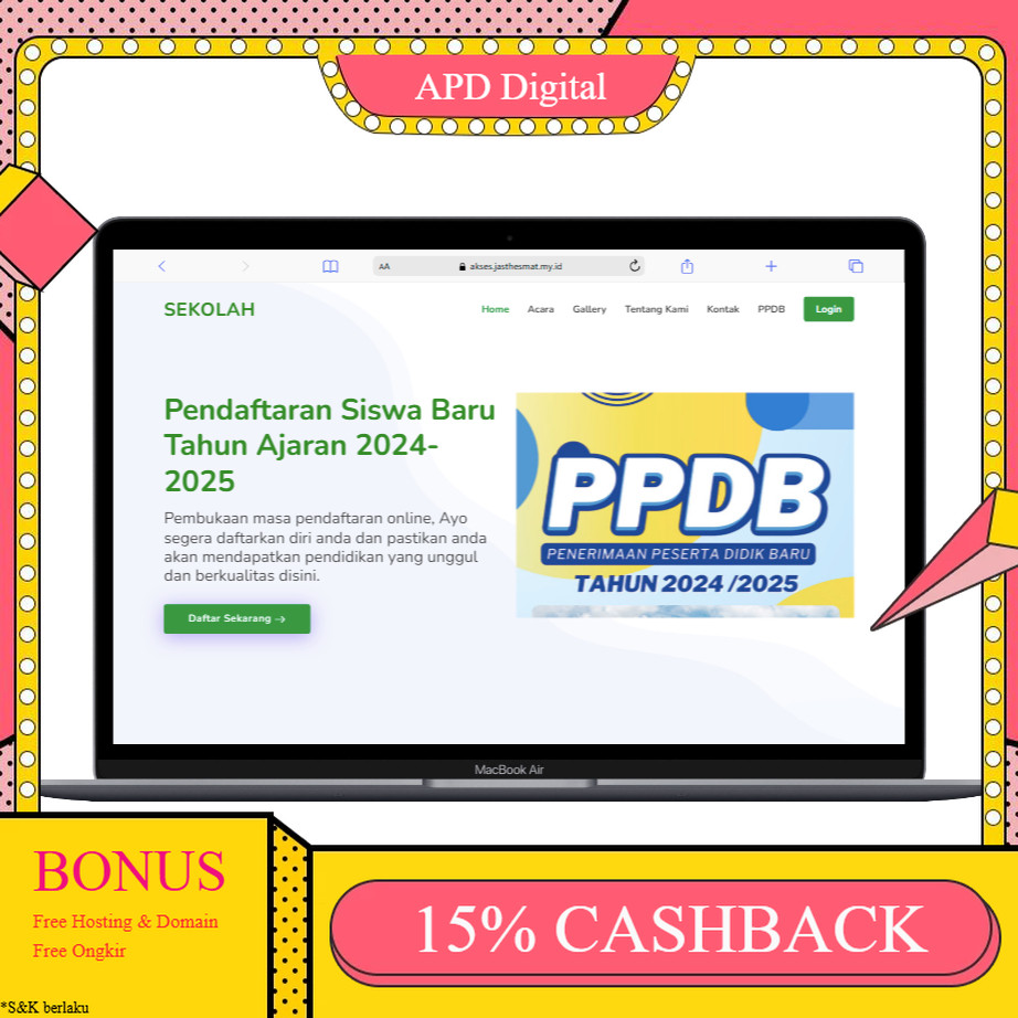 SOURCE CODE WEB PPDB SPP SEKOLAH  TERLENGKAP DENGAN NOTIF WA DAN PAYMENT GATEWAY PEMBAYARAN DIGITAL 