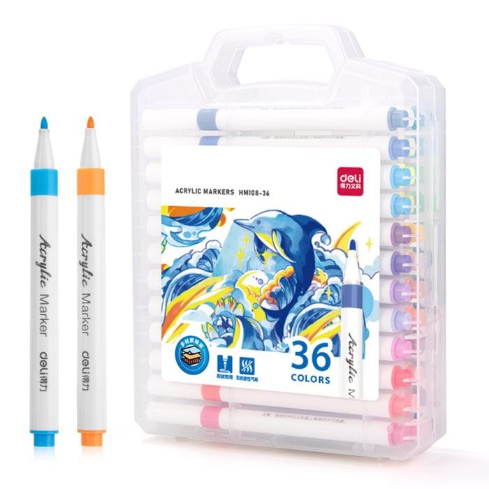 

Promo Spidol Akrilik / Marker Akrili / Acrylic marker Deli HM108 48 Warna untuk Seni dan Kerajinan dengan Tinta yang Tahan Air Stationery - 48 warna Terlaris