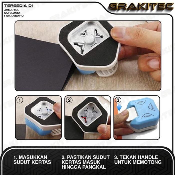 

Promo Grakitec Round Corner Cutter 3 in 1 Pemotong Sudut Corner Puncher Rounder Siku Pemotong Ujung Kertas Plastik pembolong kertas - 3 in 1 R4 R7 R10 Terlaris