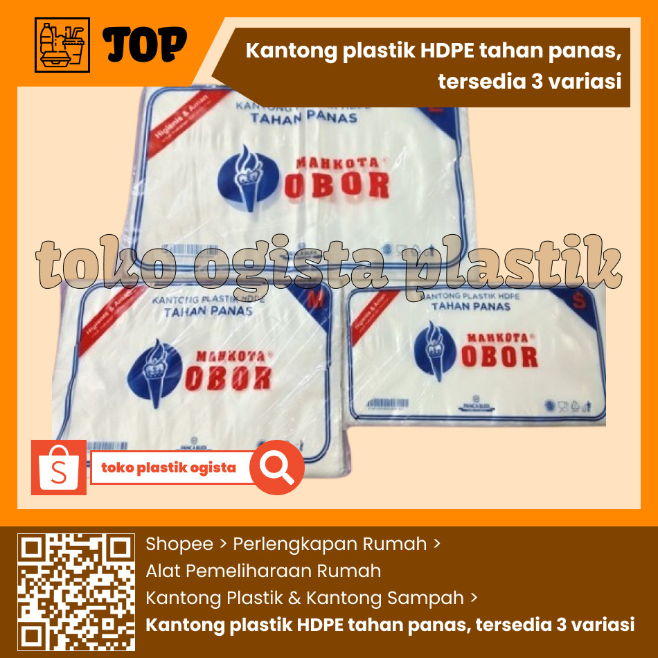 

Kantong plastik HDPE tahan panas, tersedia 3 variasi
