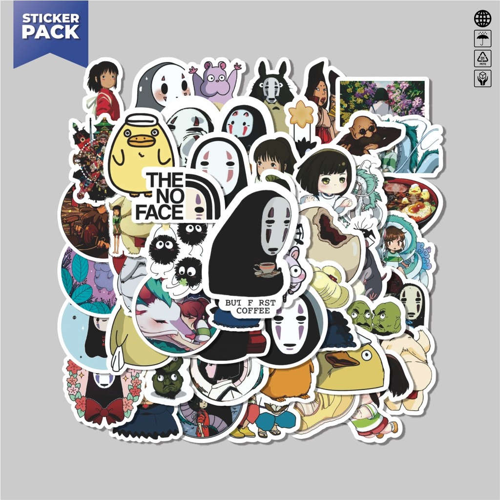 

[100PCS]Stiker Pack Stiker Anime Ghibli Hayao Miyazakui V5 Aesthetic Vinyl Anti Air Dekorasi Sticker Laptop Buku Journal Koper Helm Casing HP Gitar Helm Skateboard