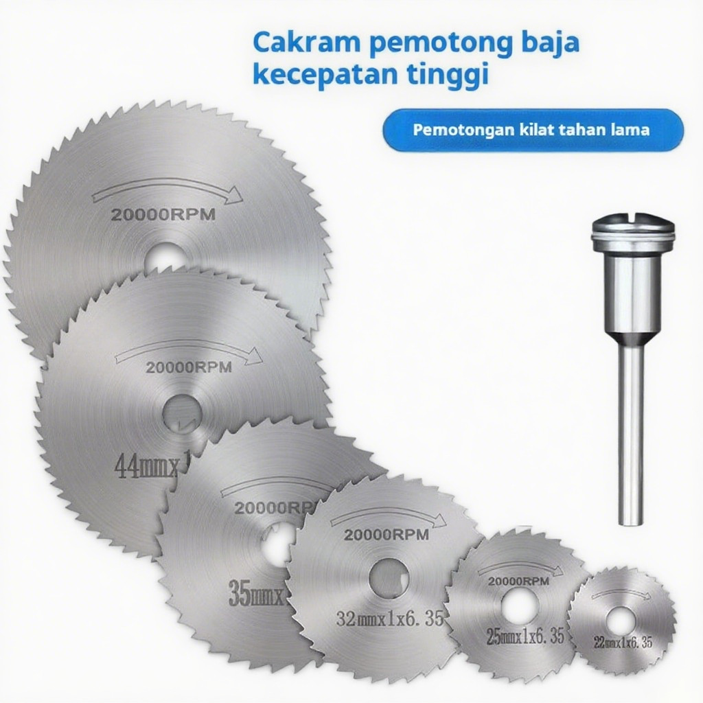 Mata gergaji baja kecepatan tinggi set mata gergaji kecil penggiling listrik mata gergaji pemotong m