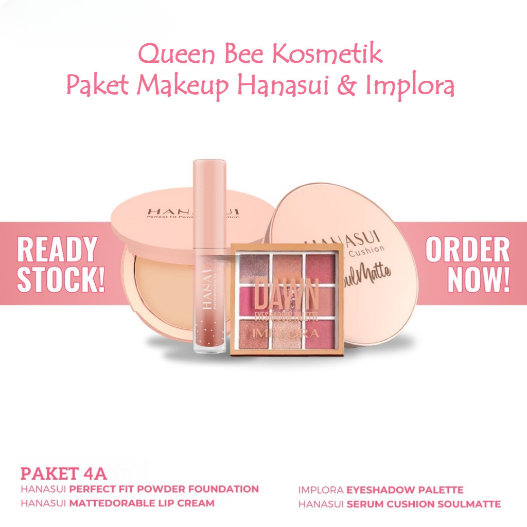 Paket Makeup Hanasui Implora 4 in1 | Kado Wisuda, Ulang Tahun, Lamaran