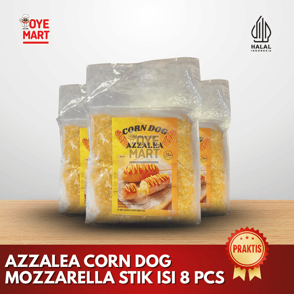 

AZZALEA CORN DOG MOZZARELLA STIK ISI 8 PCS/FROZEN FOOD