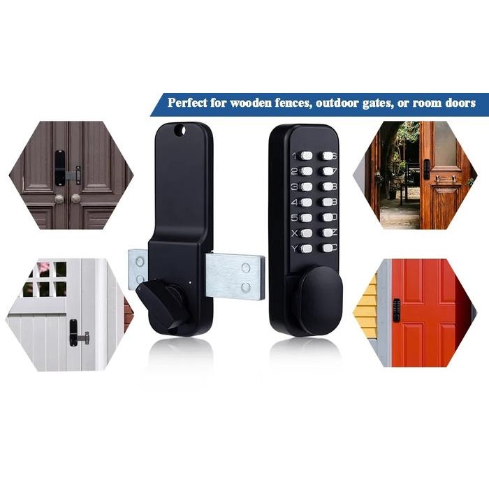 

. Stainless Steel 100% Mechanical Keyless Entry Door Lock With Keypads
