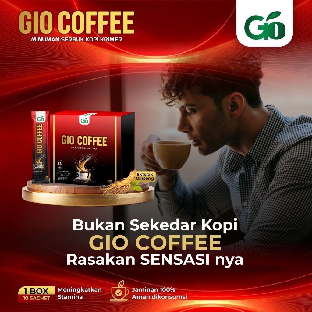 

GIO COFFEE 1 BOX ISI 10 SACHET KOPI KESEHATAN ORIGINAL