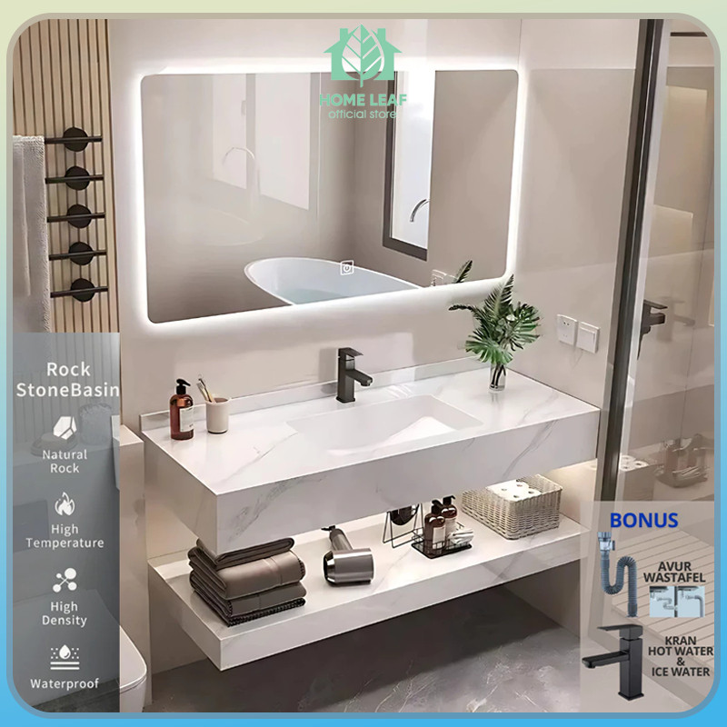 Cabinet wastafel Wastafel Kabinet Set Rock Beam Stone wastafel cabinet Kabinet Wastafel Kamar Mandi 