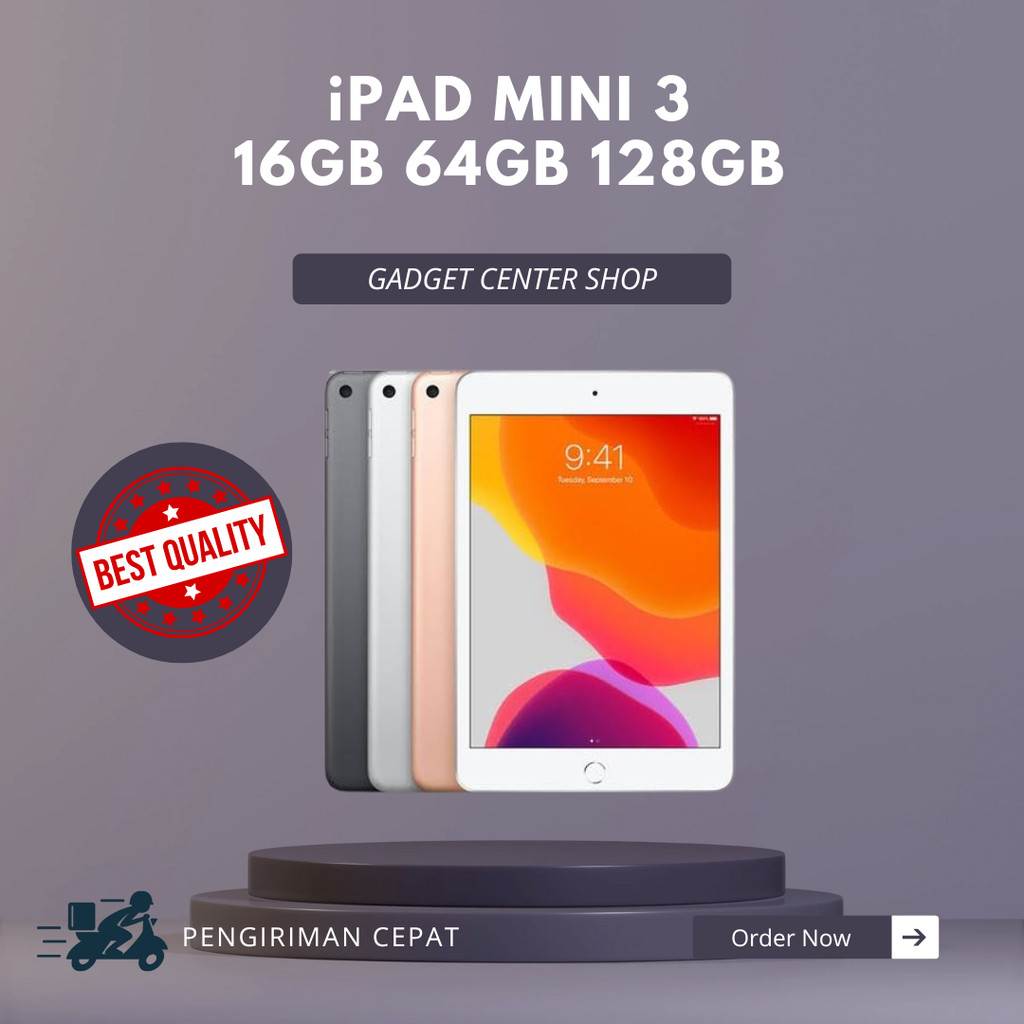 Ipad Mini 3 16GB 64GB SECOND ORIGINAL WIFI ONLY | GADGET CENTER