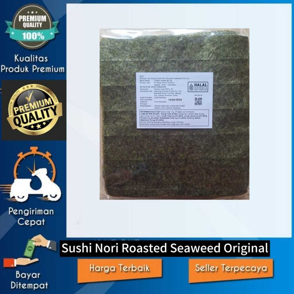 

Sushi Nori BES 50 Lembaran/140 gram Halal