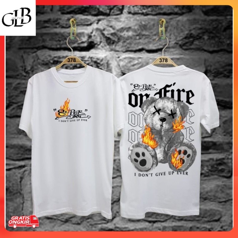 Kaos / Baju Kaos Beruang Karakter Unik/Baju Bear Yourself keren/Atasan Pria Remaja Keren/Baju Kaos K