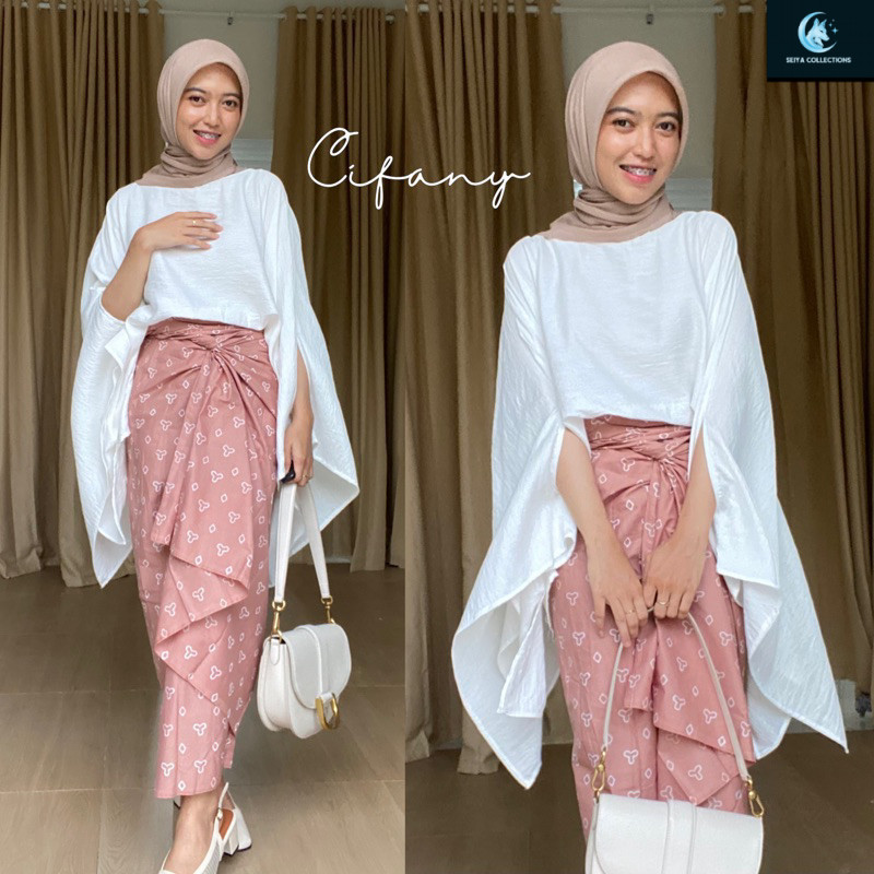 Karina Blouse - batwing - Baju Kondangan hijab - Baju Pesta - Baju lebaran - Baju Wisuda