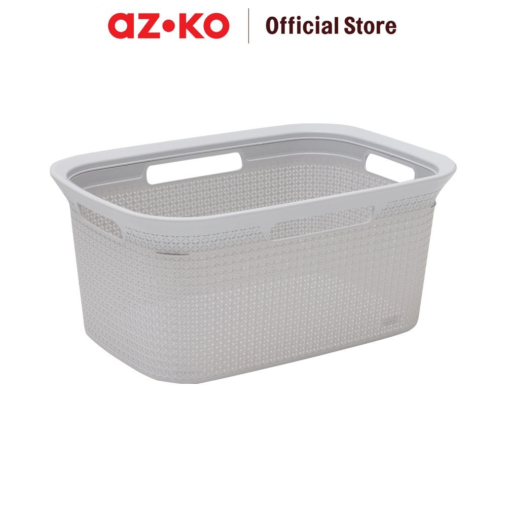 AZKO Ezy Storage 45 ltr Mode Keranjang Laundry - Abu-Abu Tempat Baju Pakaian Kotor Wadah Cucian Laun
