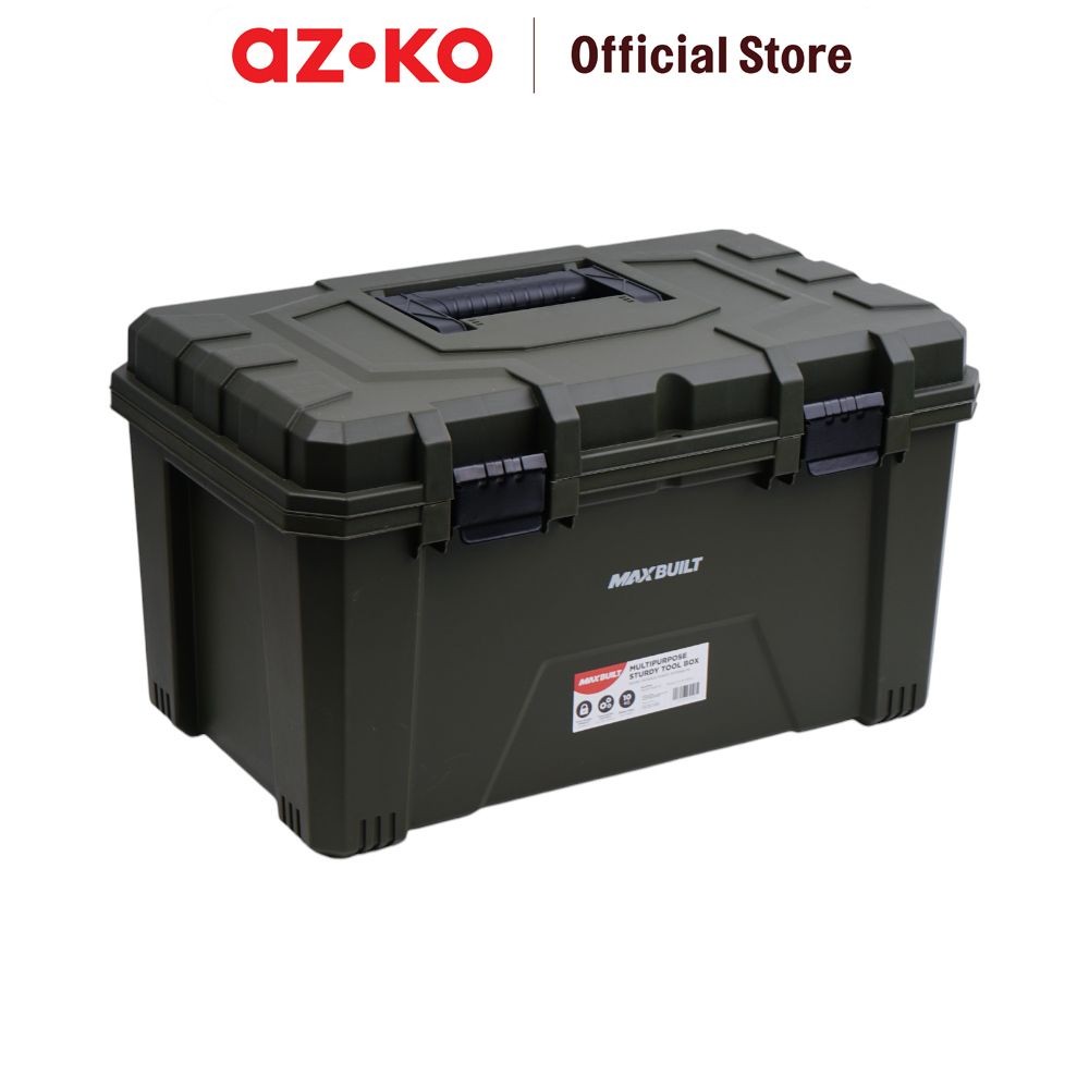 AZKO Maxbuilt Kotak Perkakas - Hijau Toolbox Tempat Peralatan Bengkel Organizer Alat Pertukangan Wad