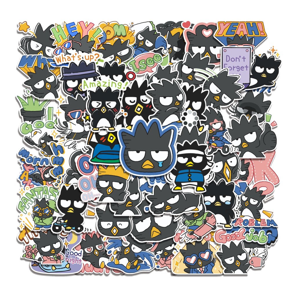 

COD 50 Pcs Stiker Badtzmaru Little Pinguin Lucu Anti Air Untuk Dekorasi Notebook Sepeda Skateboard Handphone DIY